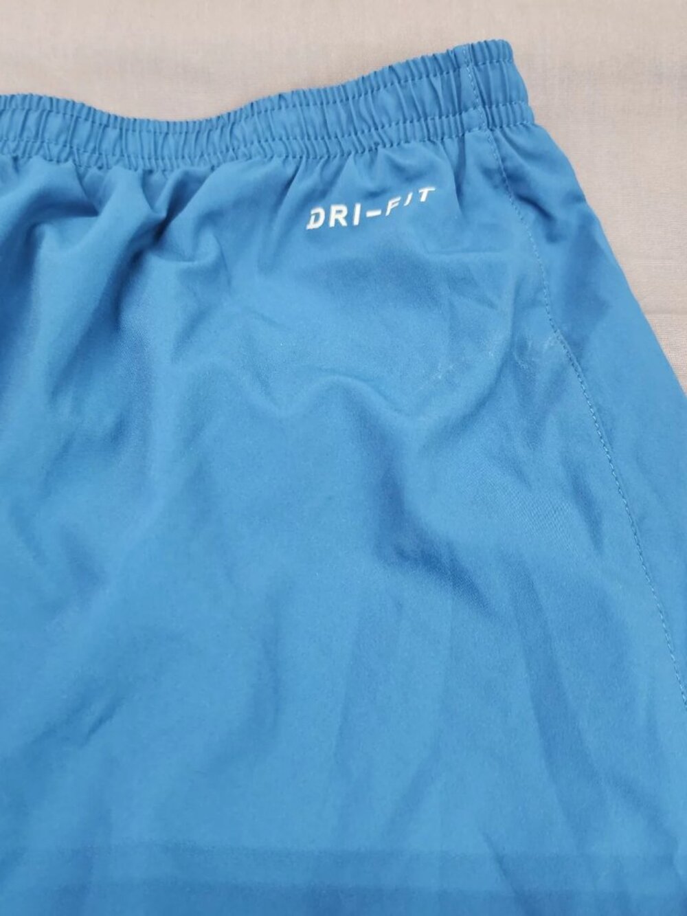 Nike Dri-Fit Athletic Shorts Men's XL Blue Mesh Pockets 9 Inseam Drawstring - Picture 6 of 11